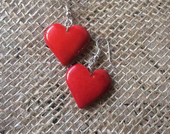 RED HEART EARRINGS