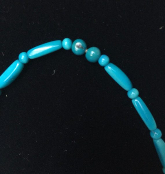 Turquoise Bib Tagua Nut Necklace