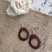 Brown Statement Tagua Earrings