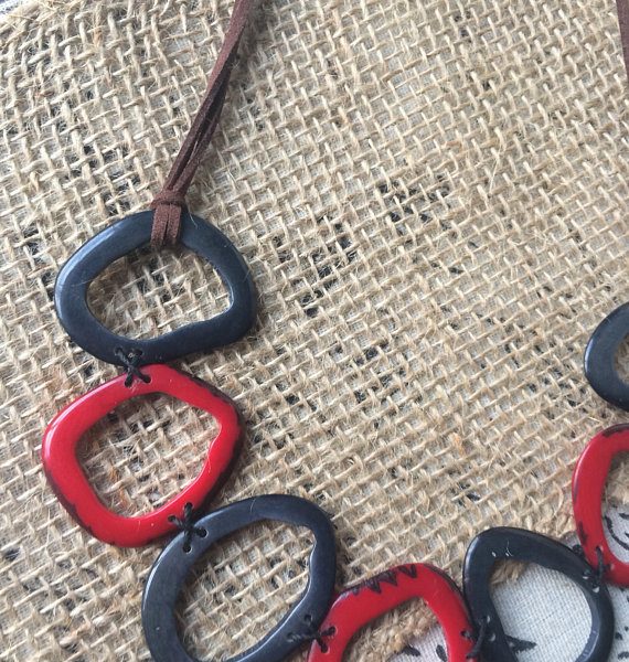 Gray-red-tagua-nut-necklace