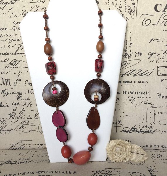 Tagua and Coconut Shell Necklace