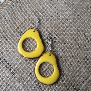 Yellow Statement Tagua Earrings