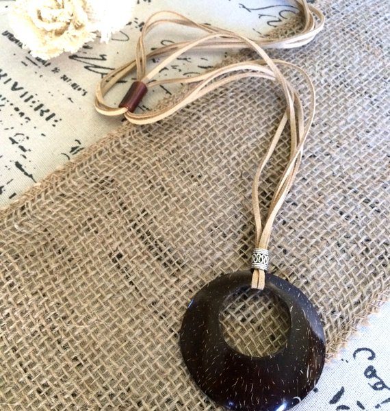 coconut shell pendant