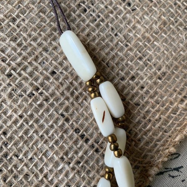 White Double Layer Tagua Necklace