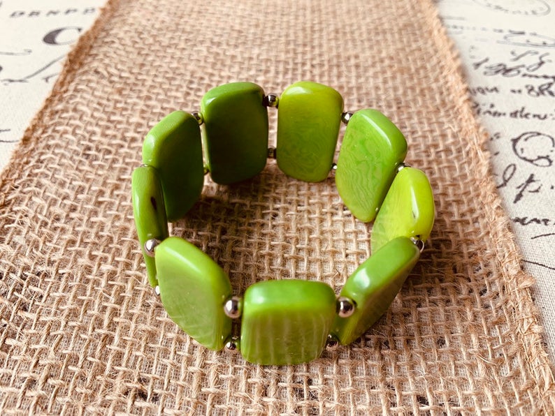 Tagua Heart Bracelet, Tagua Nut Bracelet