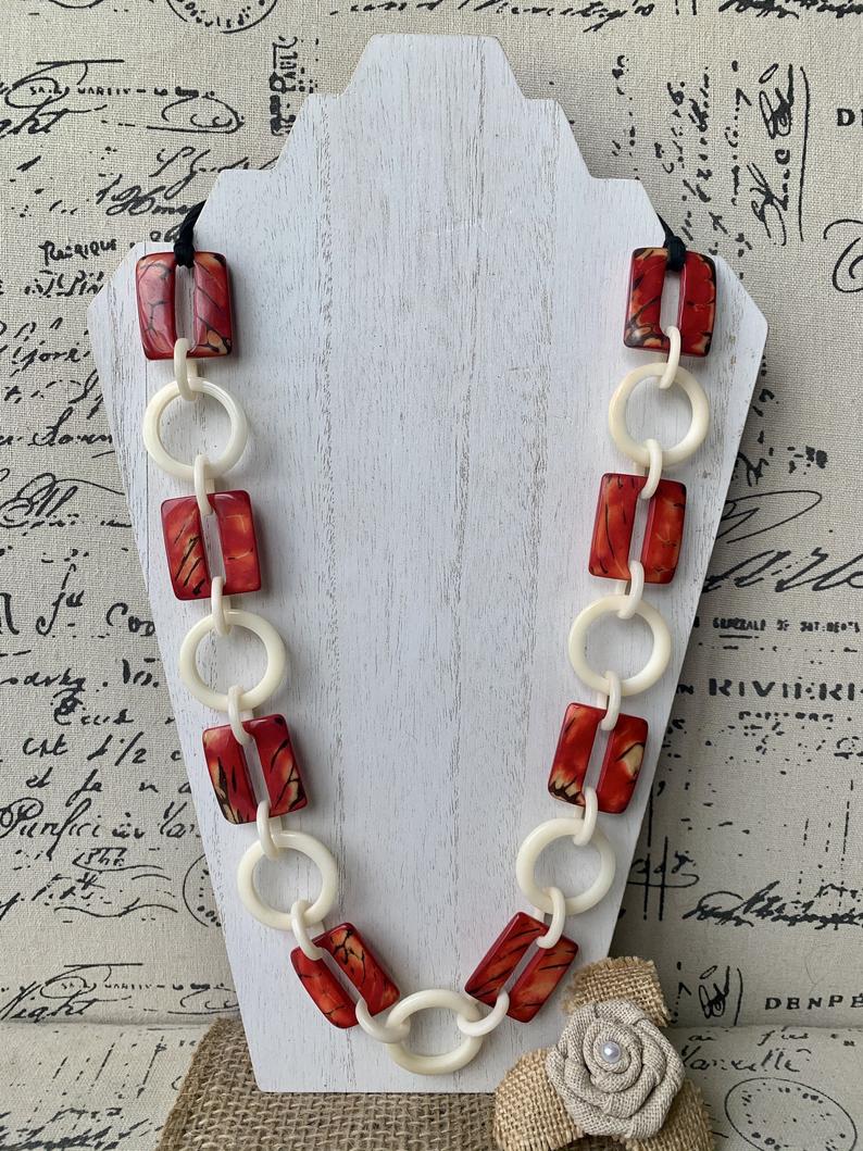 Whimsical Valentine Cupid Beaded Necklace / Chunky Bubble Gum / Red White /  Fun Holiday - Etsy