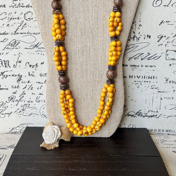 Necklaces in Original Murano Glass: Necklace Elena - Yellow - Original  Murano Glass OMG